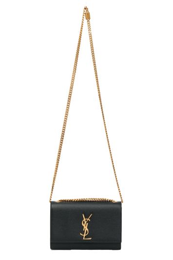 Ysl Kate Small Embossed Leather Chain Sling Bag