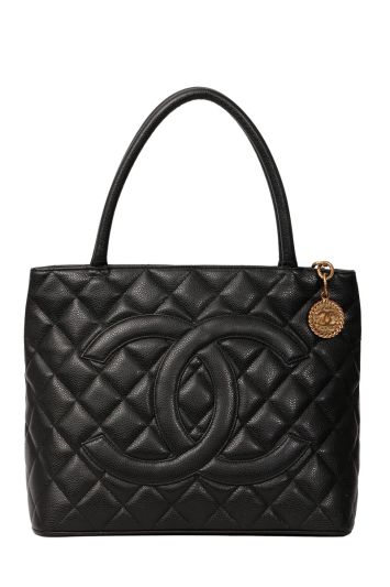CHANEL MEDALLION TOTE BAG IN CAVIAR LEATHER
