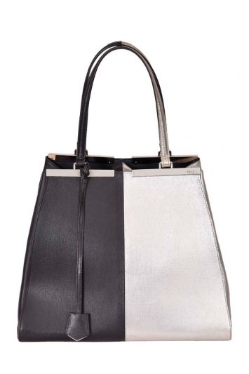 Fendi Black Silver Large 3 Jours Tote Bag