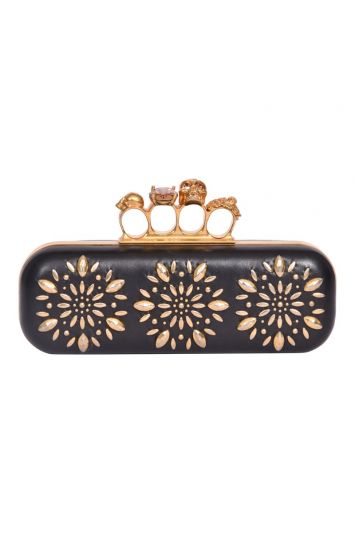 Alexander MC Queen Embellished Knuckle Clutch