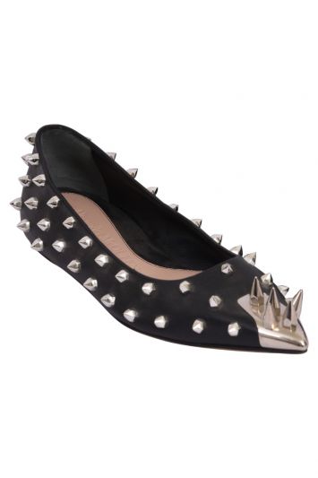 Alexander Mc Queen Punk Stud Ballerina Flats