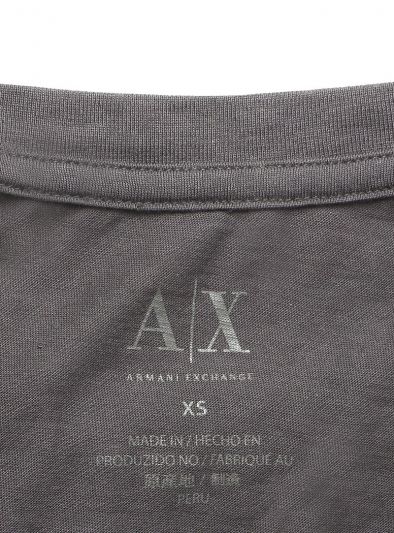 ARMANI EXCHANGE DARK GREY LOGO T- SHIRT