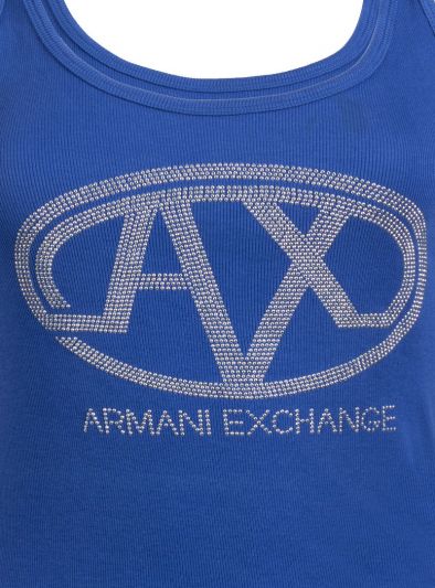ARMANI EXCHANGE ROYAL BLUE AIX LOGO T- SHIRT