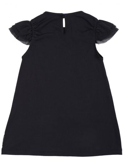 ARMANI JUNIOR BLACK EMBROIDERED MERMAID DRESS