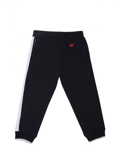 ARMANI JUNIOR BLACK & WHITE TRACK PANTS