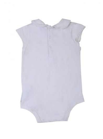 ARMANI JUNIOR WHITE LOGO ONESIE