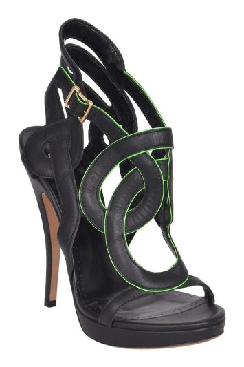 Bally Black & Green Heels