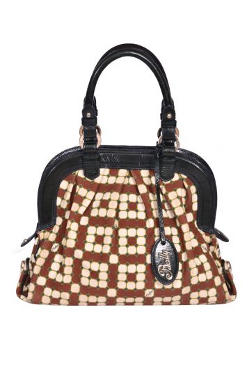 Bally Canvas Printed Handbag