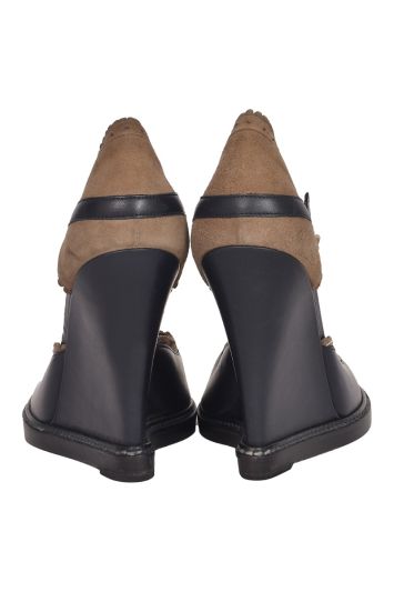 Bally Pattys Navy Blue Wedges
