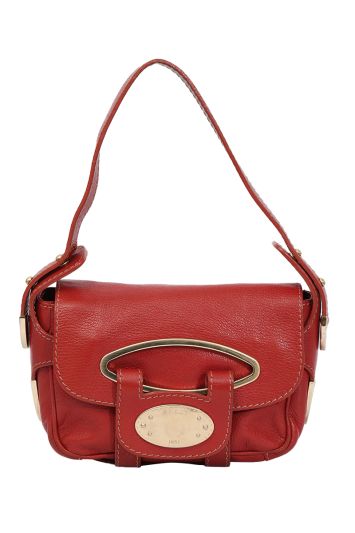 Bally Red Baguete Handbag