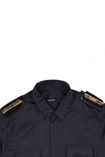 Balmain Black Stripe Shirt