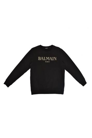 BALMAIN GOLD LOGO SWEATSHIRT