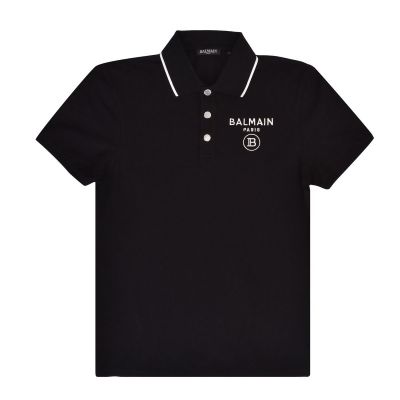 BALMAIN POLO T-SHIRT WITH LOGO