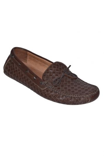 Bottega Veneta Intrecciato BrownLeather Loafers