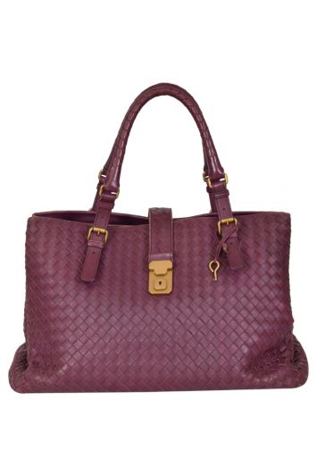 Bottega Veneta Intrecciato Leather Medium Roma Tote Bag