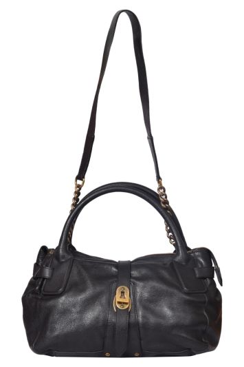 Burberry Bartow Black Leather Handbag
