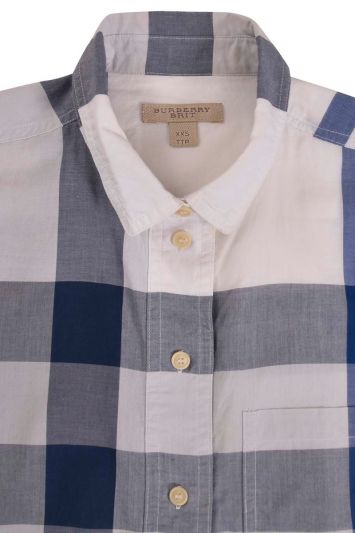 Burberry Brit Fred Check Gnawed Blue Shirt