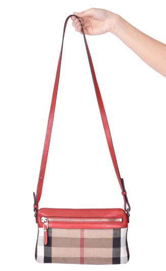 BURBERRY CADMIUN TOUSE CHECK SMALL FARLEY