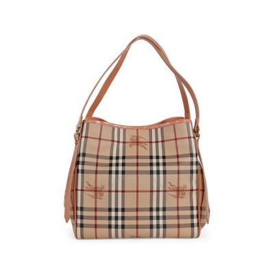 BURBERRY CANTERBURY HAYMARKET CHECK TOTE BAG RT73-10