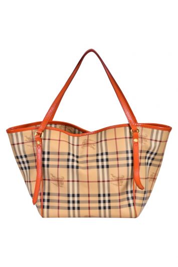 Burberry Canterbury Haymarket Coated Canvas Tote Bag