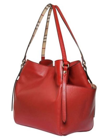 BURBERRY CANTERBURY LEATHER TOTE BAG