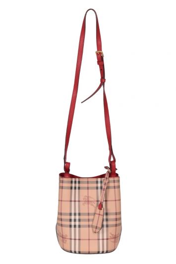 Burberry Check Hobo Reversible Bucket Bag