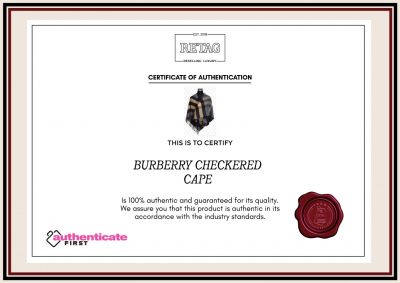 Burberry Checkered Cape
