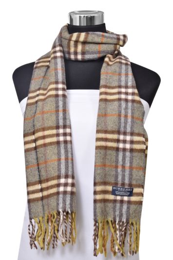 Burberry Green/ Brown Classis Checkered Scarf