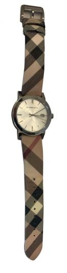 BURBERRY HAYMARKET CHECK STAINLESS STEEL WATCH