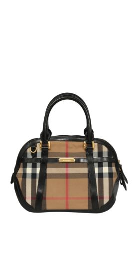 Burberry House Check Canvas and Leather Orchard Bowling Bag