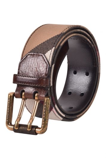 Burberry Nova Checks Leather Belt
