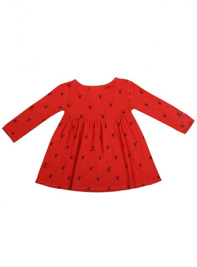 BURBERRY ORANGE BURBERRY BABY PRINT JERSEY DRESS