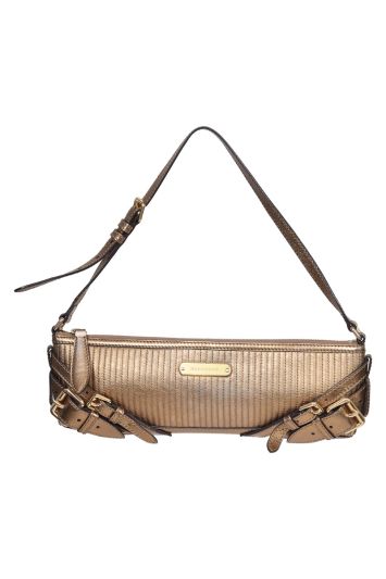 Burberry Parmoor Gold Q	uilted Crossbody Bag