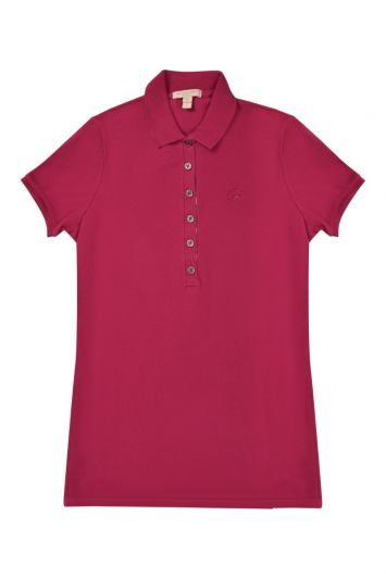 Burberry Pink Cotton Pique Polo T Shirt