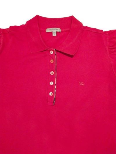 BURBERRY PINK POLO NECK T SHIRT