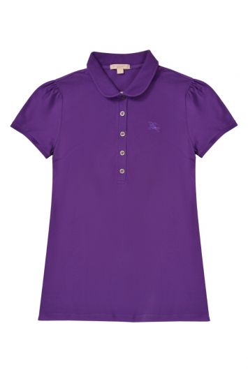 Burberry Cotton Pique Puff Sleeve Polo T Shirt RT140-10