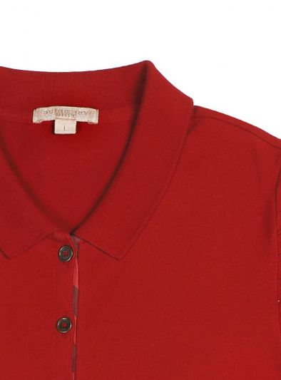 BURBERRY RED POLO T SHIRT