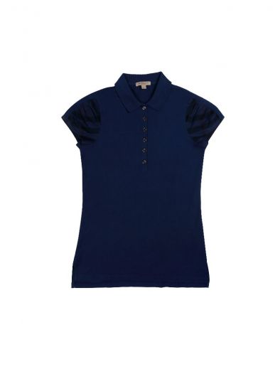 BURBERRY ROYAL BLUE POLO T SHIRT