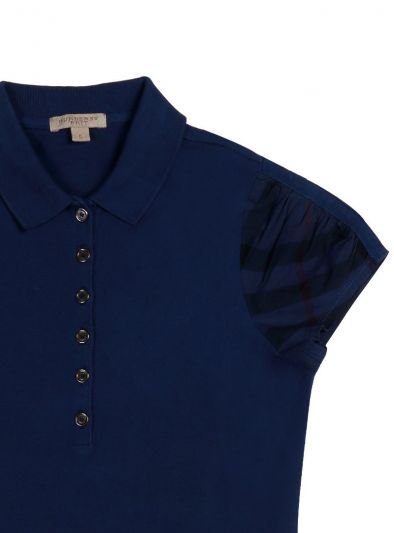 BURBERRY ROYAL BLUE POLO T SHIRT