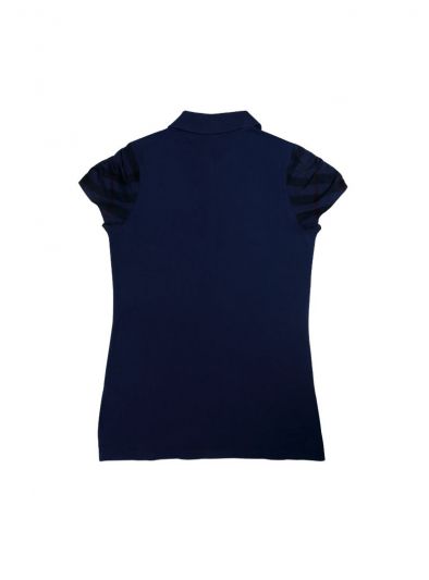 BURBERRY ROYAL BLUE POLO T SHIRT