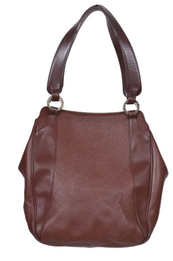 Bvlgari Brown Leather Shoulder Bag