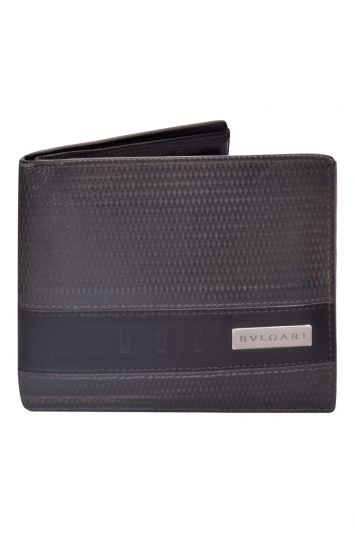 Bvlgari Embossed Leather Wallet