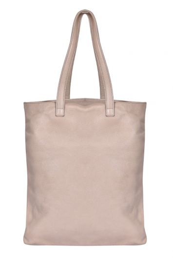 Bvlgari Grey Leather Tote Bag
