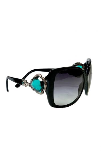 BVLGARI MULTICOLOR OVERSIZED STONE EMBELLISHED SUNGLASSES