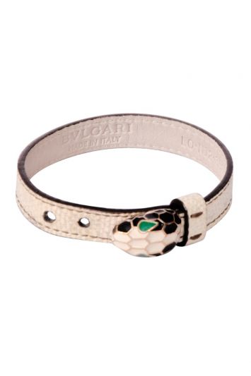Bvlgari Serpenti Forever Green Enamel Gold Plated Leather Bracelet For Sale  at 1stDibs | serpenti forever leather bracelet, bvlgari serpenti bracelet  leather, bvlgari leather bracelet