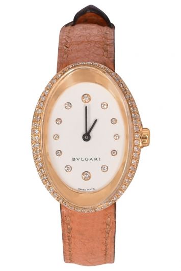 Bvlgari Ovale Quartz K18 Diamond/Gold Customised Wristwatch