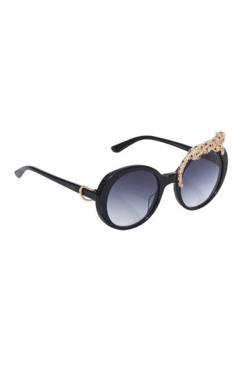 Cartier Rhinestone Panther Accent Sunglasses