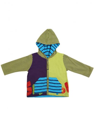 CATIMINI STRIPED MULTICOLOR REVERSIBLE HOODIE