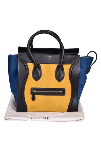 Celine Pony Hair Mini Tri-color Luggage Tote Bag