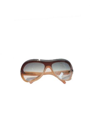CHANEL BROWN OVAL OVERSIZED SUNGLASSES
